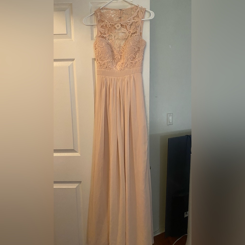 Lulu's Blush Satin Dress